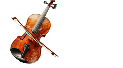 Elegant Artistic Representation of Classic Violin and Bow