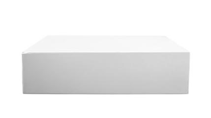 Clean and Minimalistic Blank White Book on Isolated White Background for Design Mockups