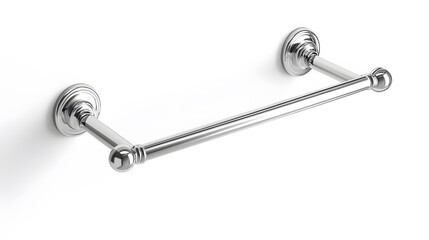Chrome Towel Bar with Bathroom Accessory.