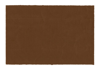 texture background rectangle old brown paper torn on transparent background