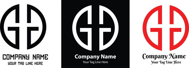 Obraz premium letter g g monogram logo design. Creative Vintage Letter GG Monogram Logo Design Icon Template Black Background