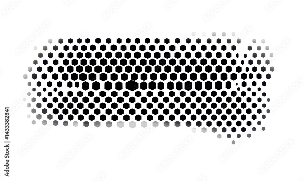 Poster abstract hexagon honeycomb halftone vector background with gradient effect