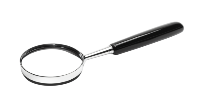 Professional Magnifying Glass White Background Isolated Photo