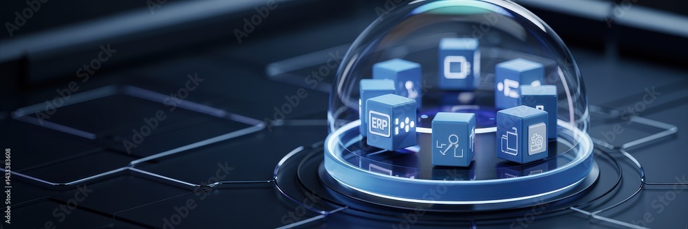 Poster digital data security within a protective sphere.