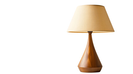 Elegant Mid Century Table Lamp on White Background for Interior Design Concepts