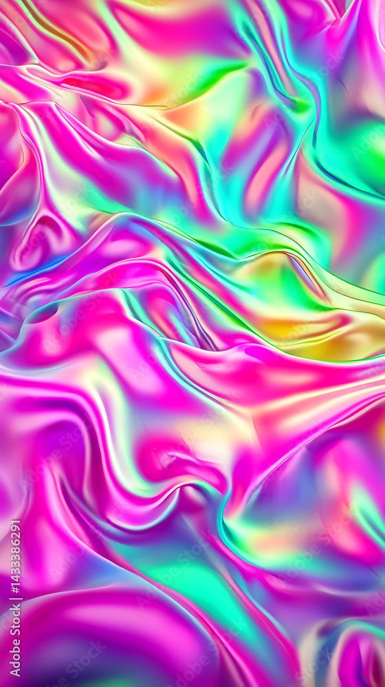 Poster vibrant abstract geometric textures digital art colorful background. fluid motion abstract art digit