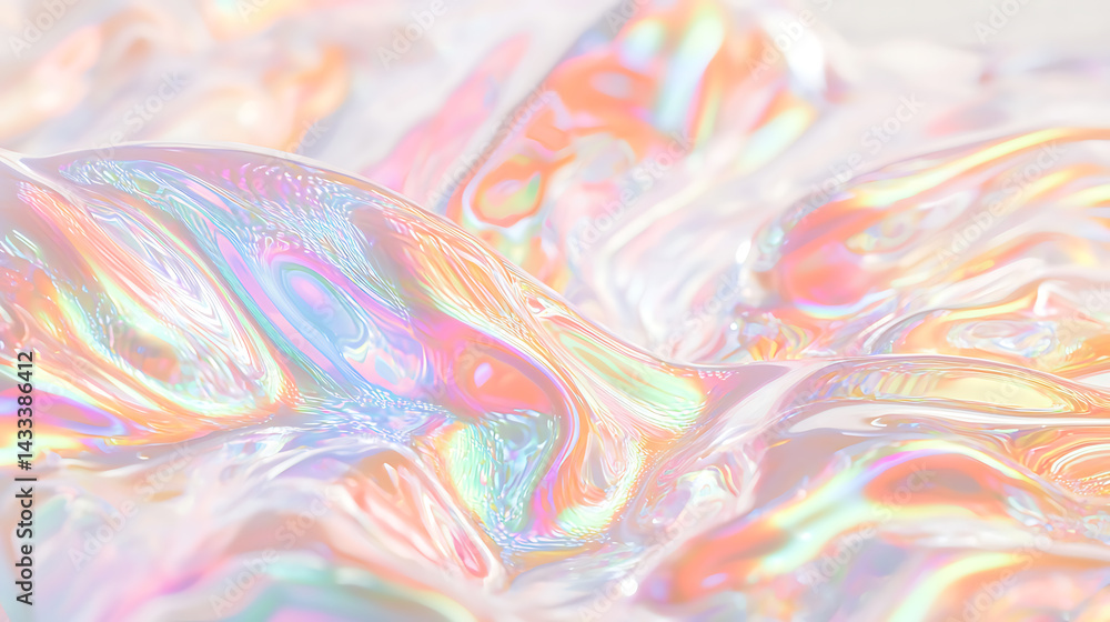 Poster vibrant abstract geometric textures digital art colorful background. fluid motion abstract art digit