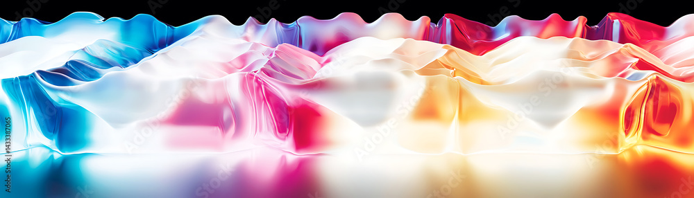 Poster vibrant abstract geometric textures digital art colorful background. fluid motion abstract art digit