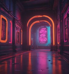 Obraz premium Bold outlines, saturated hues, retro aesthetic, stylish, contemporary, artwork