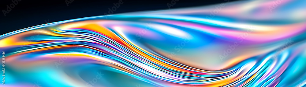 Poster vibrant abstract geometric textures digital art colorful background. fluid motion abstract art digit