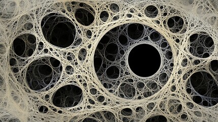 Abstract Beige Fractal Network.