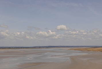 Sandy plain at Le Mont Saint Michel