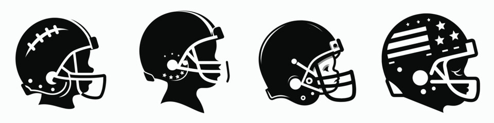 baby head with american football helmet. Sport lover graphic design. Infant cranium inside protective gridiron headgear tiny toddler sporting gear.