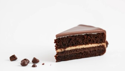 Chocolate cake slice, smooth glaze (1)