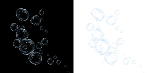 Transparent Soapy Bubbles PNG Overlay for Freshness, Bath, and Cleaning Visuals