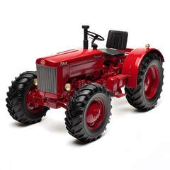 Obraz premium Red Vintage Tractor Model. (2)