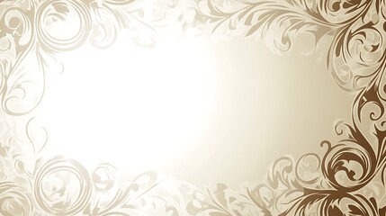 Floral Frame with Beige Background. (11)