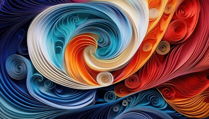 Dynamic colorful swirls abstract art digital creation vibrant environment artistic perspective visual harmony