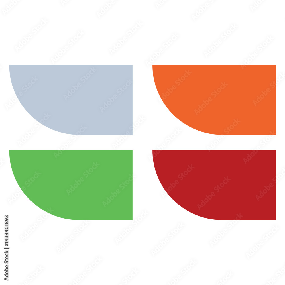 Poster a set of colorful paper stickers offers a blank vector label design element with a corner ribbon