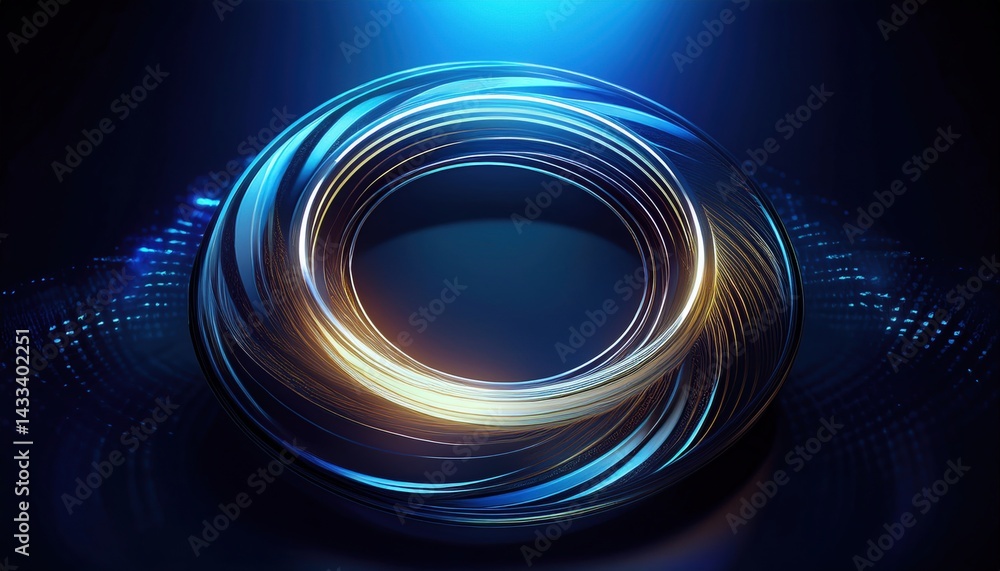 Aufkleber dynamic light swirls virtual studio graphic design dark environment abstract viewpoint digital art c