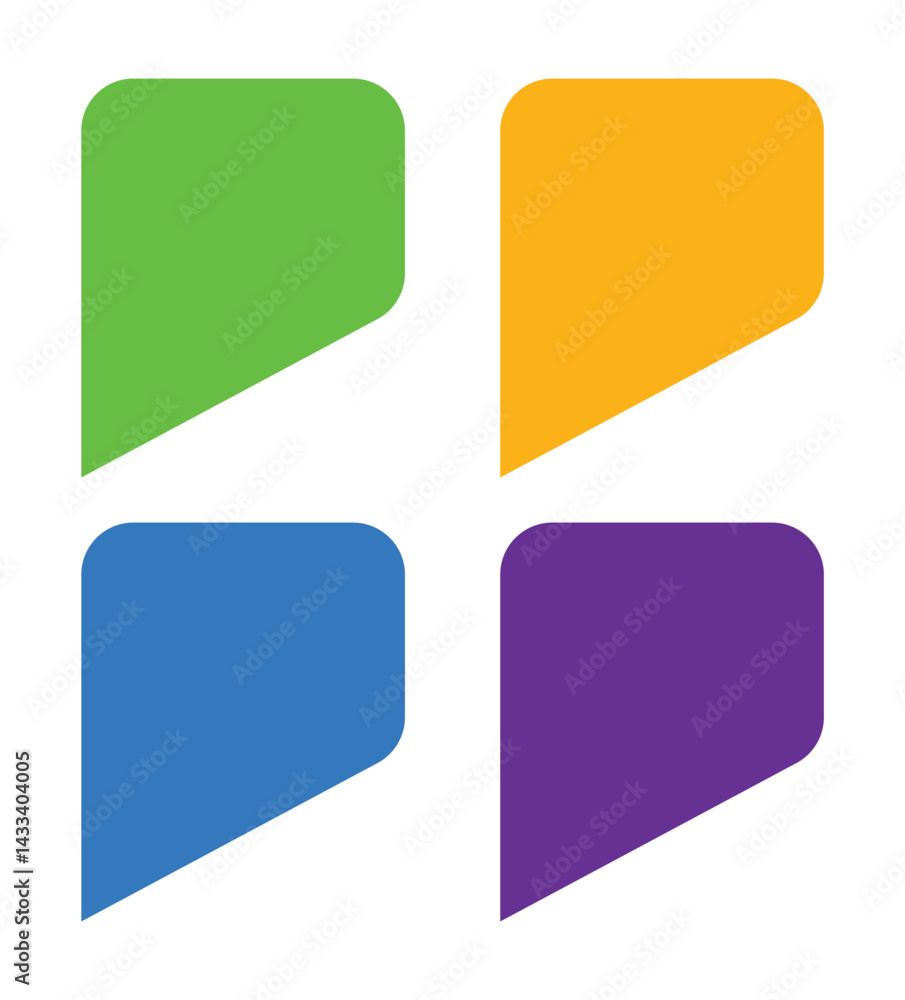 Poster a set of colorful web stickers vector design features blank paper labels, icons, and business elemen