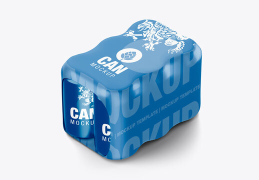 Six-Pack Cans Mockup