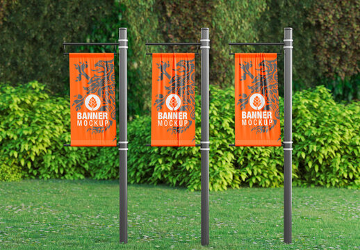 Vertical Banner Mockup