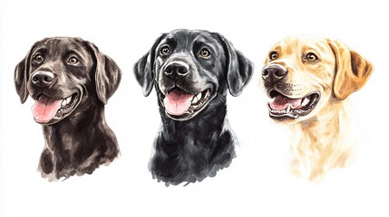 Joyful Labrador Retriever Puppy Portrait Collection for Pet Lovers
