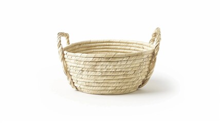 Obraz premium Photorealistic image of a cordless storage basket with stackable design on a white background