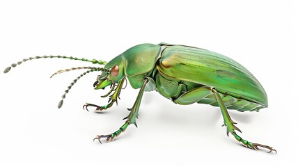 Photorealistic image of a cracked insect isolated on a white background