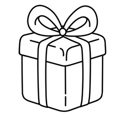 gift box line art style vector eps 10