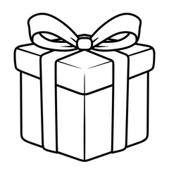 gift box line art style vector eps 10