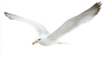 Obraz premium Majestic Albatross on Isolated White Background for Professional Use