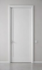 Modern white interior doors, various open/closed positions  Clean, minimalist design ,  interior architecture,  isolated,  open door