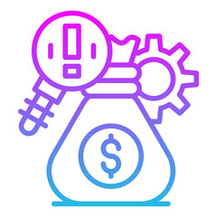 Obraz premium Loupe Money Icon