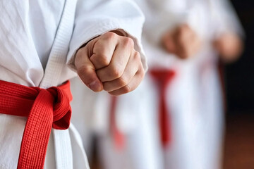 Martial artist demonstrating self-defense techniques during a training session in a dojo