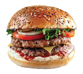 A Hamburger Shot on Pristine White