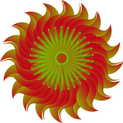 Radiant Floral Swirl in Vibrant Colors