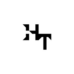 Obraz premium Initial square concept sporty style monogram Alphabet cool minimalist logo HT