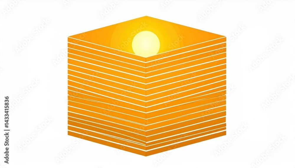 Poster illuminated hexagonal structure modern art exhibit digital visualization indoor space close-up view 