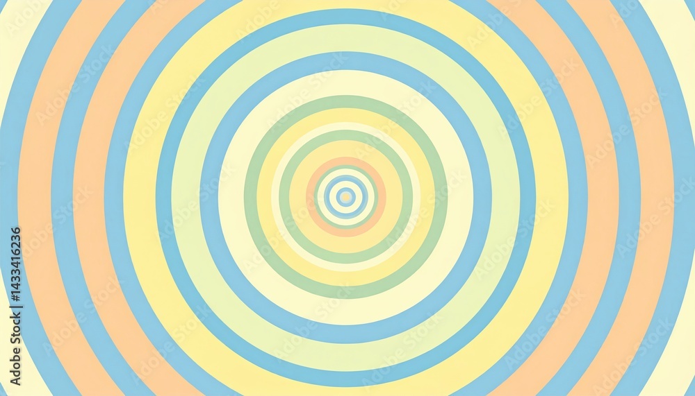 Poster vibrant circular patterns abstract art graphic design colorful background digital artwork visual con