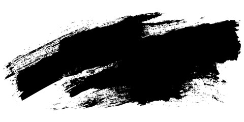 Naklejka premium Bold abstract black brush strokes create a dramatic backdrop for artistic design projects