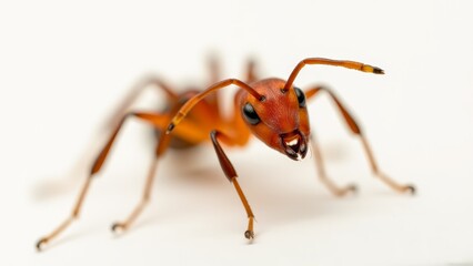 Fire Ant Macro On White Background