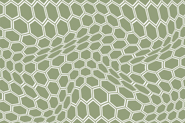 simple abstract white color polygon honeycomb wavy distort pattern on ancient color background abstract honeycomb grid with distorted hexagons