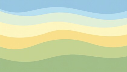 Obraz premium Calm wavy patterns abstract landscape digital art minimalistic design subtle colors serenity