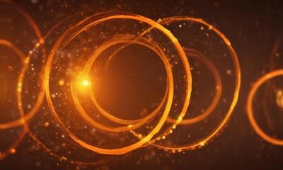 Obraz premium Abstract orange bokeh, vibrant blurred circles Festive, energetic background , sun, holiday, blurred