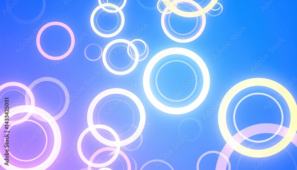 Aufkleber dynamic colorful circles animation digital art background vibrant abstract visual concept