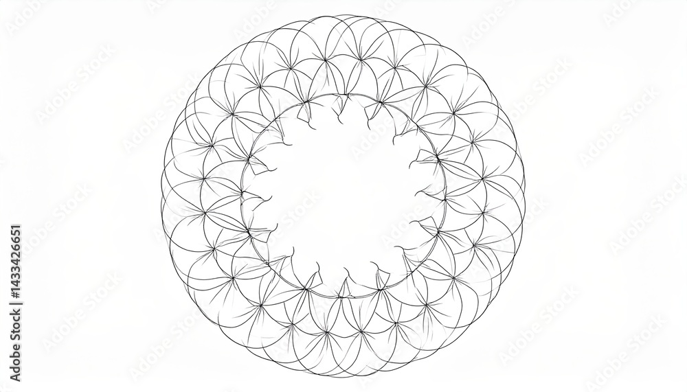 Poster creating intricate geometric patterns art digital design abstract minimalist high-contrast unique pe
