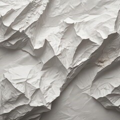 Obraz premium crumpled paper background, crumpled paper texture, white crumpled paper