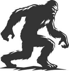 Obraz premium Vector silhouette of a bigfoot